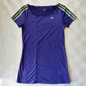 ADIDAS Purple Climacool Dry Fit T-Shirt, Women's XS